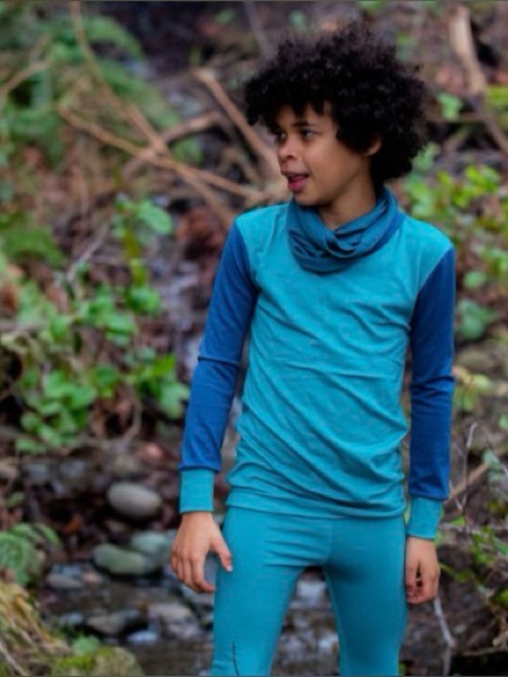 🐑 Hidden Sheep 100% Merino Wool Base Layer - Sea Foam Green - Size Small 4-6 Y